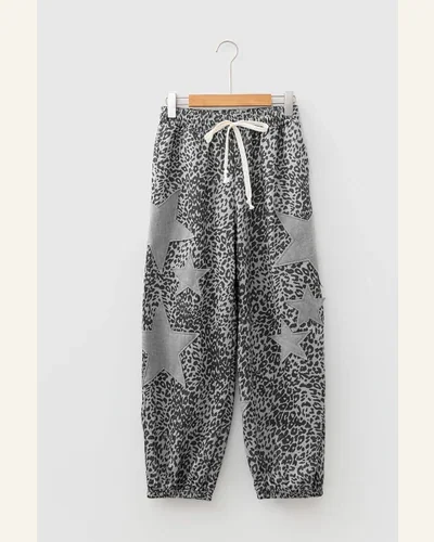 Joggers Star Elastic Waist Comfy Pants, view 3