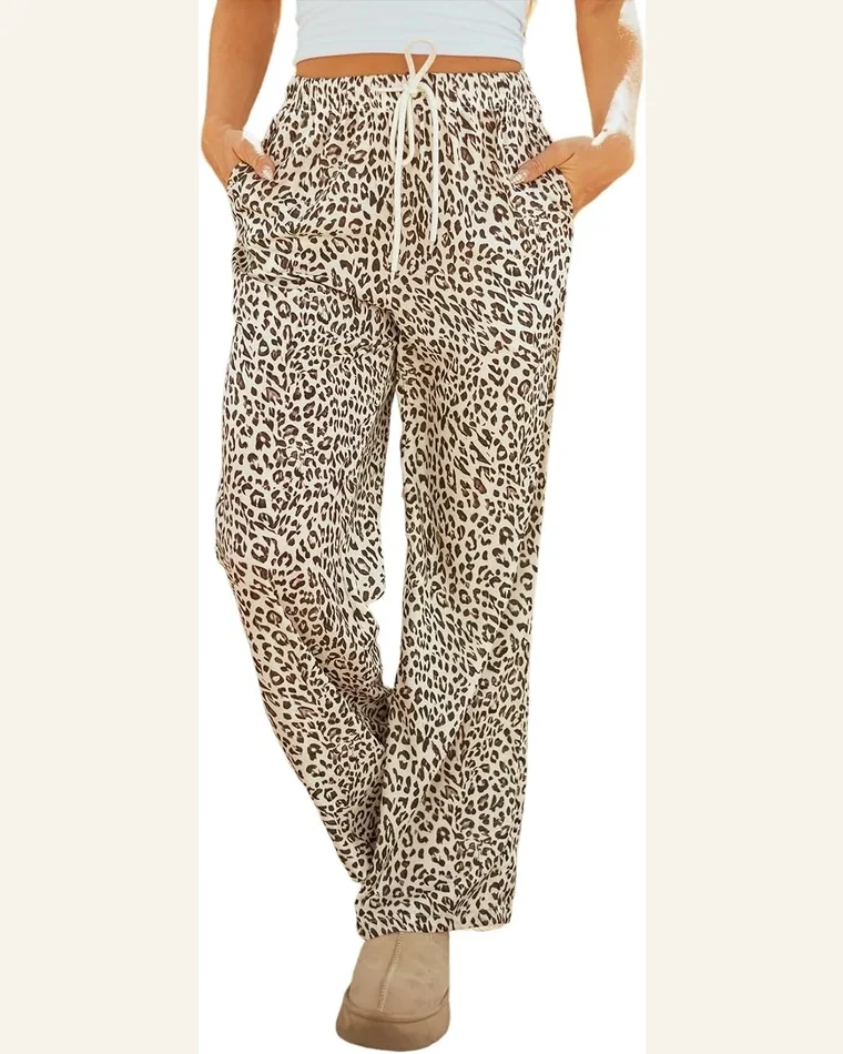 Casual Pants Drawstring Elastic Waistband Pants with Pockets by SELINK