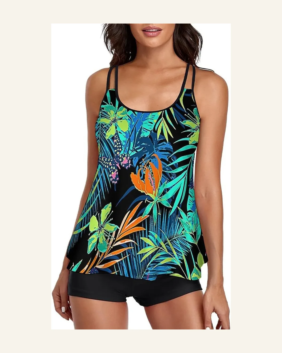 Tankini Swimsuits Two Piece Tummy Control Bathing Suits by SELINK