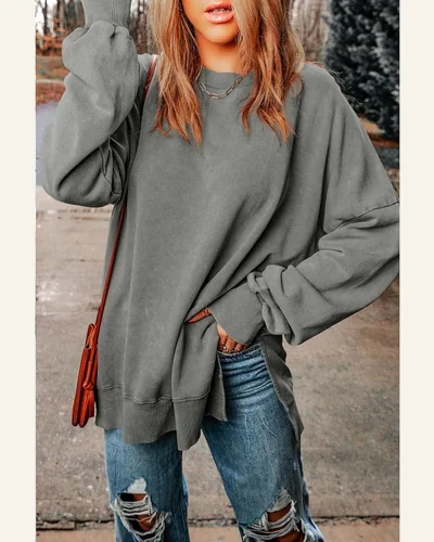 Oversized Sweatshirts Long Sleeve Casual Crew Neck Loose, view 3