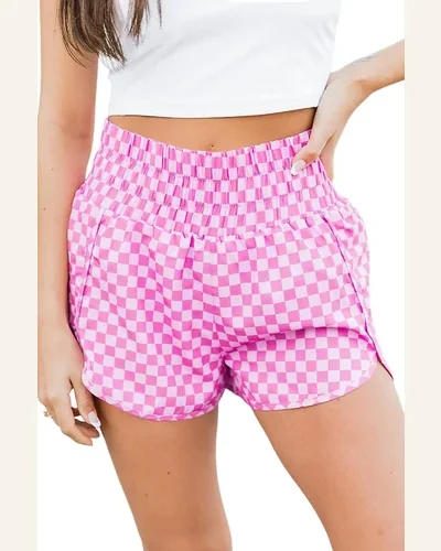 Shorts Casual High Waisted Athletic Shorts Shirred High, view 1