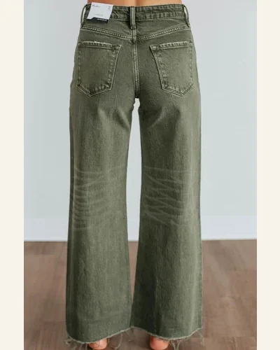 Casual High Waisted Jeans Four Leaf Clover Slight, view 3
