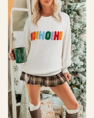 HO HO HO Merry Christmas Sweater Holiday Sweater, view 2