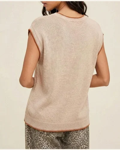 Summer Sweater Vest Knit Howdy Round Neck Cap, view 2