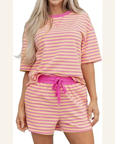 Striped Workout Set 2 Piece Summer Outfits Drop, view 1