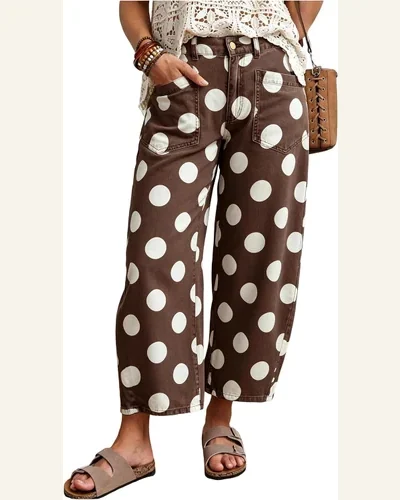 Casual Polka Dot Jeans Ankle-Length Pants 18, view 4