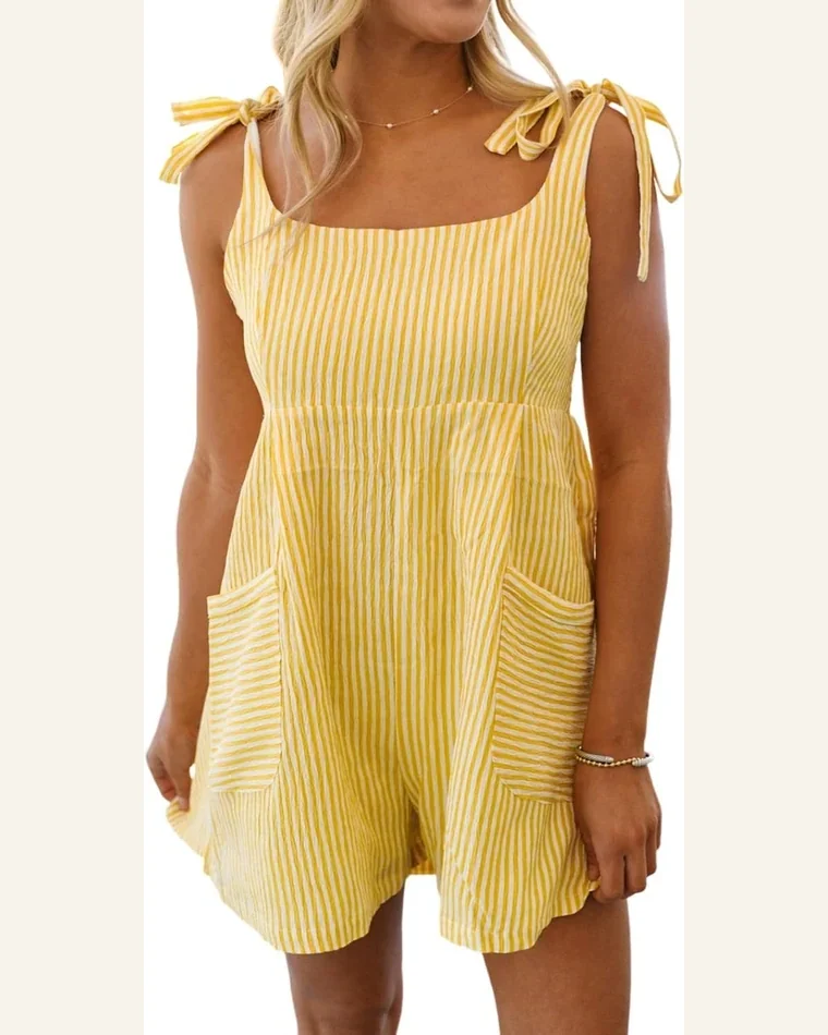 Casual Shoulder Tie Smocked Back Wide Leg Jumpsuits by SELINK