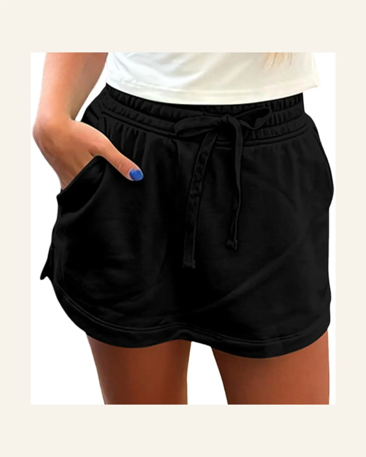 Casual Skirts Summer French Terry Drawstring Mini Skort by SELINK