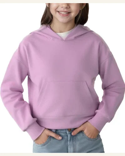 Girls Long Sleeve Hooded Sweatshirt Casual Soft Basic, view 4