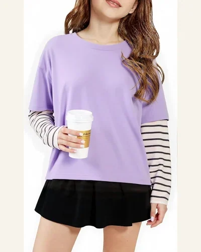 Girls Casual Sleeve T Shirt Big Kid Long, view 2