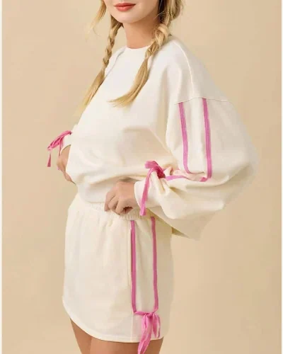 2 Piece Outfits Casual Bow Tie Strap Long Set, view 2