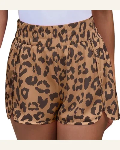 Shorts Casual High Waisted Athletic Shorts Shirred High, view 4