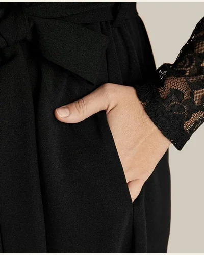 Lace Long Sleeve A Line Elegant Cocktail Party Dress, view 4