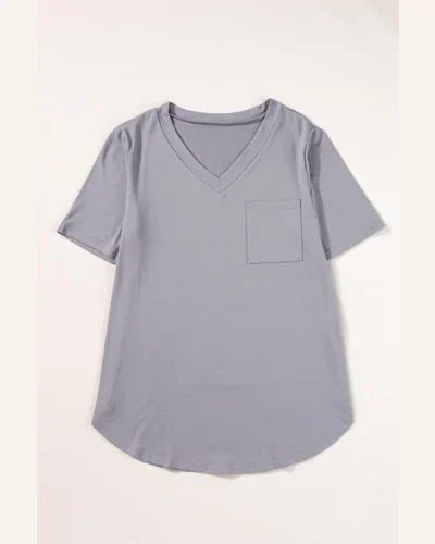 Short Sleeve T Shirt Casual Medium Grey, view 4