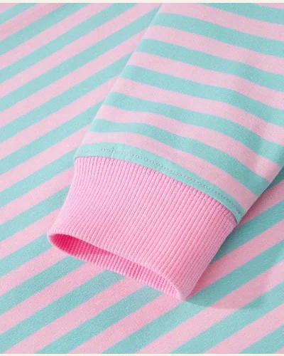 2 Piece Outfits Stripe Color Block Long Sleeve Set, view 4