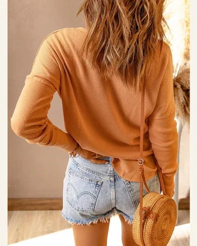 Long Sleeve Shirts Casual Button Down Pullover Fall, view 2