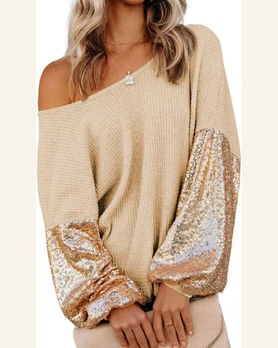 Tunic Tops Casual Patchwork Sleeve Open Back Waffle, view 4