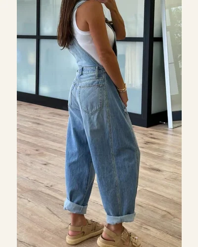 Girls Polka Dot Overalls Casual High Stretch Wide, view 2
