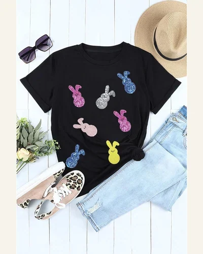 Summer Short Sleeve Tops Printed T Shirts Graphic, view 3