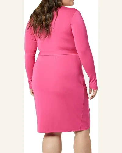 Long Sleeve Wrap Dress Casual V Neck Bodycon, view 2