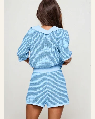 Girls Sweater Set 2 Piece Outfits Half Sleeve, view 2