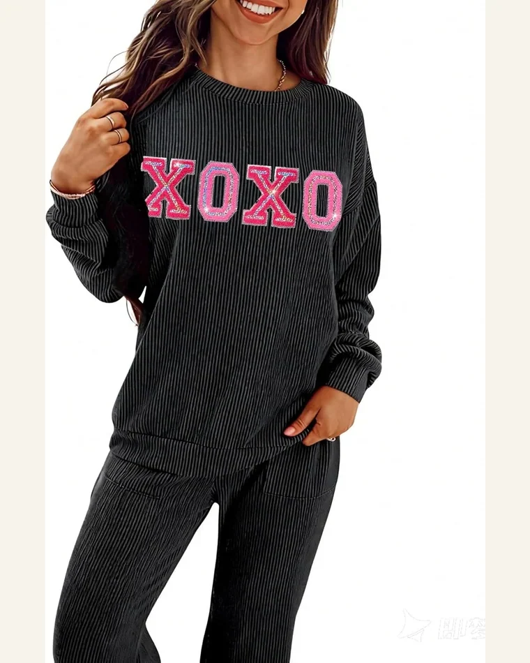 Pajamas JOLLY Corded Long Sleeve Top and Pants by SELINK