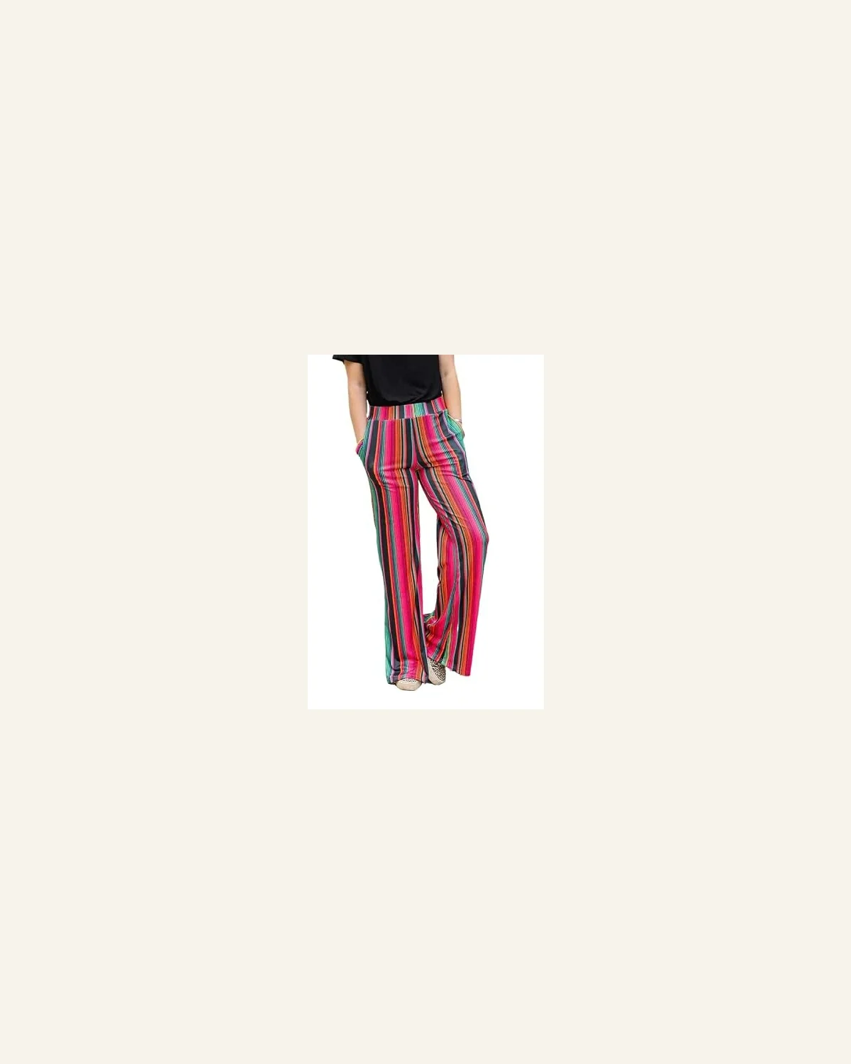 Pants Multicolor High Waist Serape Print Wide Leg by SELINK