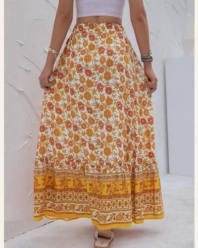 High Waist Boho Long Skirt A Line Swing, view 2