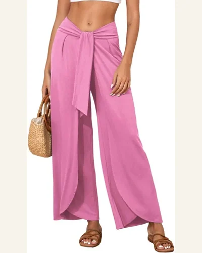 Pants Casual Bonbon Loose Fit Knotted Drop Waist, view 1
