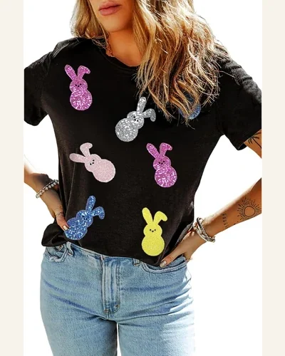 Summer Short Sleeve Tops Printed T Shirts Graphic, view 1