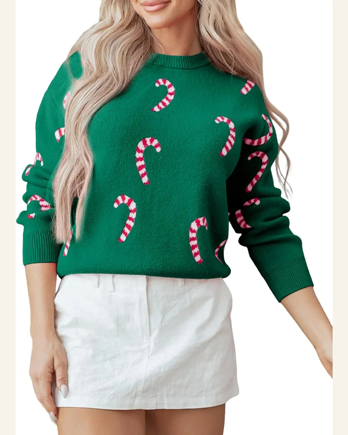 Christmas Candy Cane Tops Xmas Graphic Holiday Pullover by SELINK