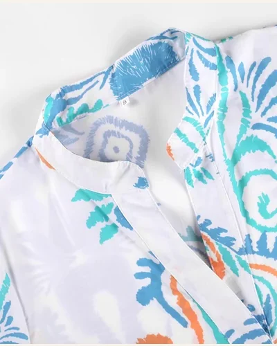 Long Sleeve Dresses Casual V Neck Tribal Mini, view 3