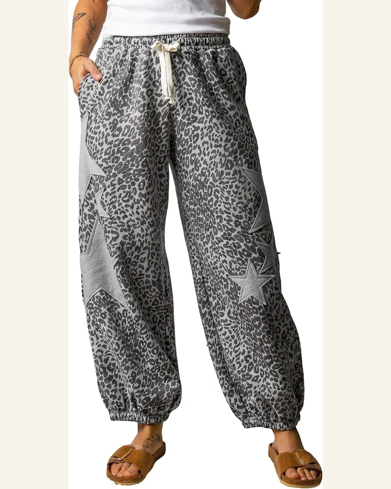 Joggers Star Elastic Waist Comfy Pants by SELINK