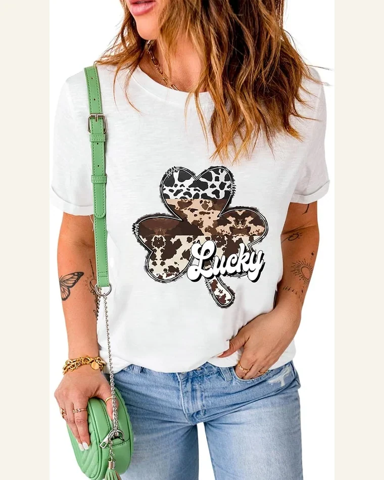 St Patricks Day Shirt Crewneck Graphic Tees Casual by SELINK