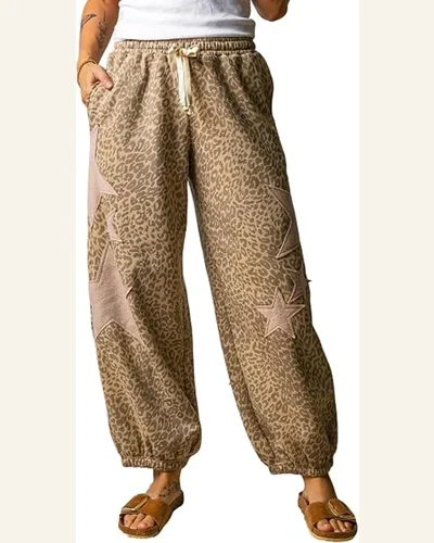 Joggers Star Elastic Waist Comfy Pants, view 4