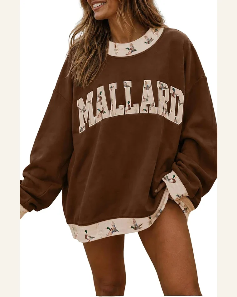 Casual Western Graphic Baggy Pullover Sweatshirt by SELINK