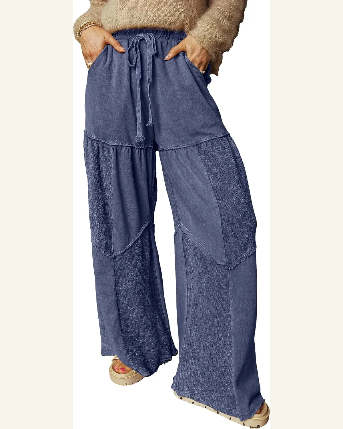 Casual Pants Patchwork Trousers by SELINK