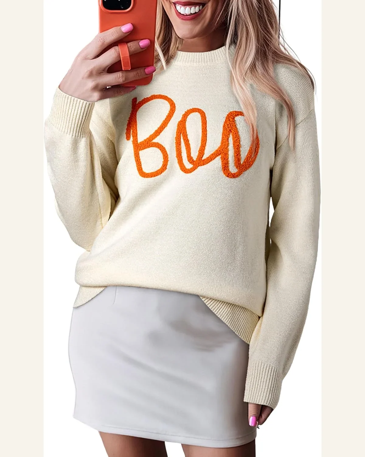 Holiday Sweater Crew Neck Casual Long Sleeve Pullover by SELINK