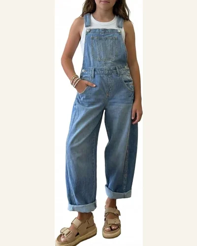 Girls Polka Dot Overalls Casual High Stretch Wide, view 1