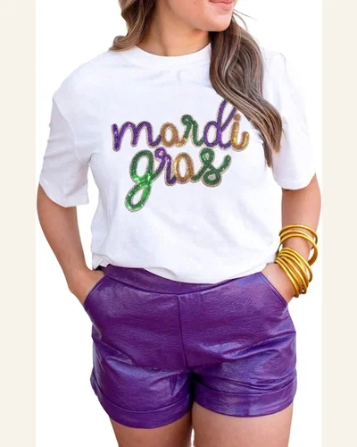 Mardi Gras Shirts Graphic T Shirt Casual Short, view 1