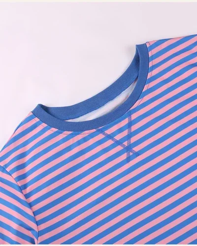 Lounge Sets 2 Piece Skirt Colorblock T Shirt, view 2