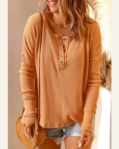 Long Sleeve Shirts Casual Button Down Pullover Fall, view 3
