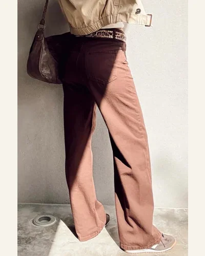 Casual Loose High Waisted Jeans Straight Daily Jean, view 3