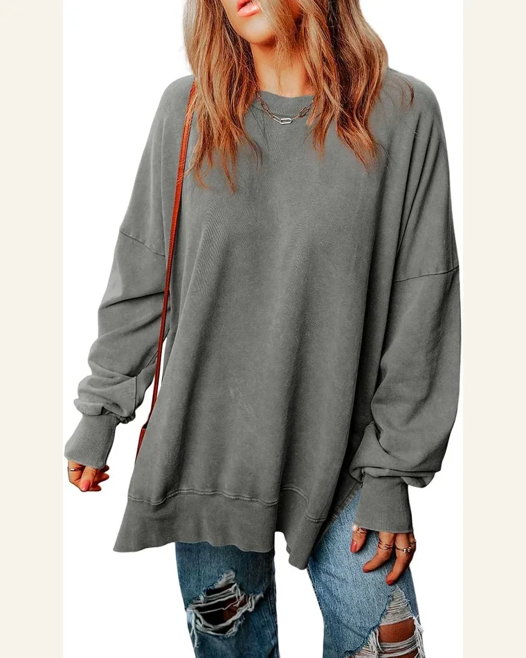 Oversized Sweatshirts Long Sleeve Casual Crew Neck Loose by SELINK