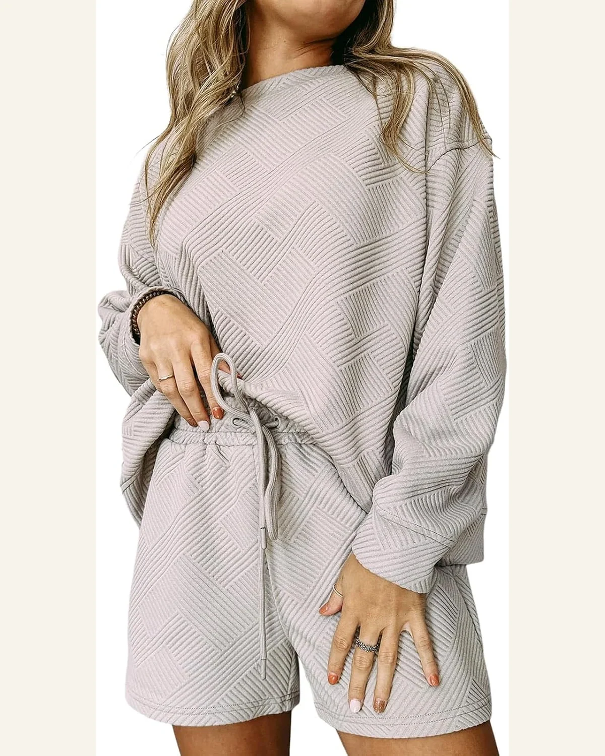 2 Piece Outfits Sets Casual Short/Long Sleeve Oversized by SELINK