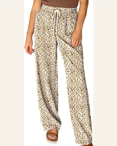 Casual Pants Drawstring Elastic Waistband Pants with Pockets, view 4